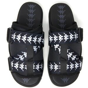 NIB Unisex Navy and White 222 Banda Mintel 1 Slide Sandals W/Iconic Omini Logo